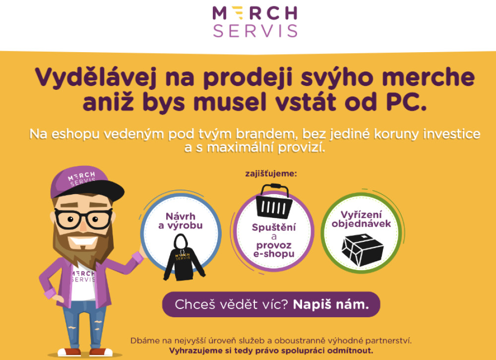 Vydělávej na prodeji svého merche, aniž bys musel vstát od PC