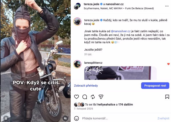 Tereza Vlčková, portfolio cestování influencer