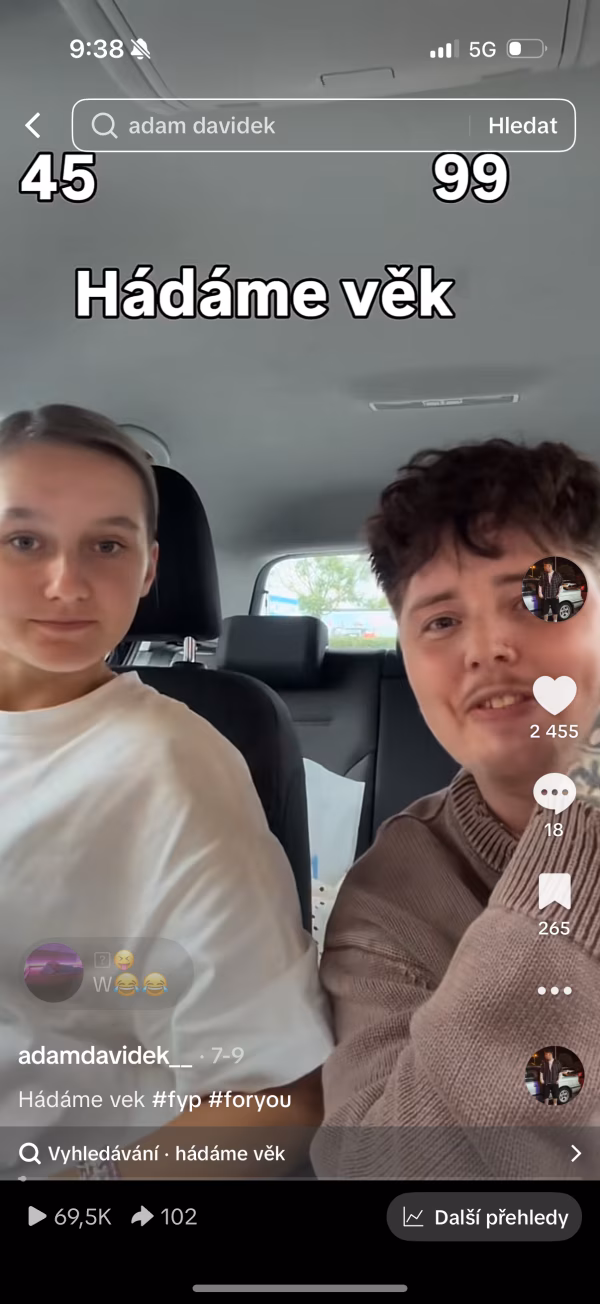 Adam Davídek, portfolio výlety influencer