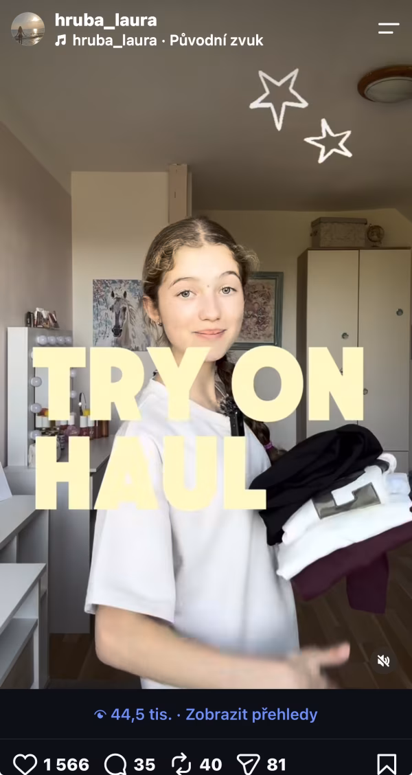 Laura Hrubá, portfolio lifestyle influencer